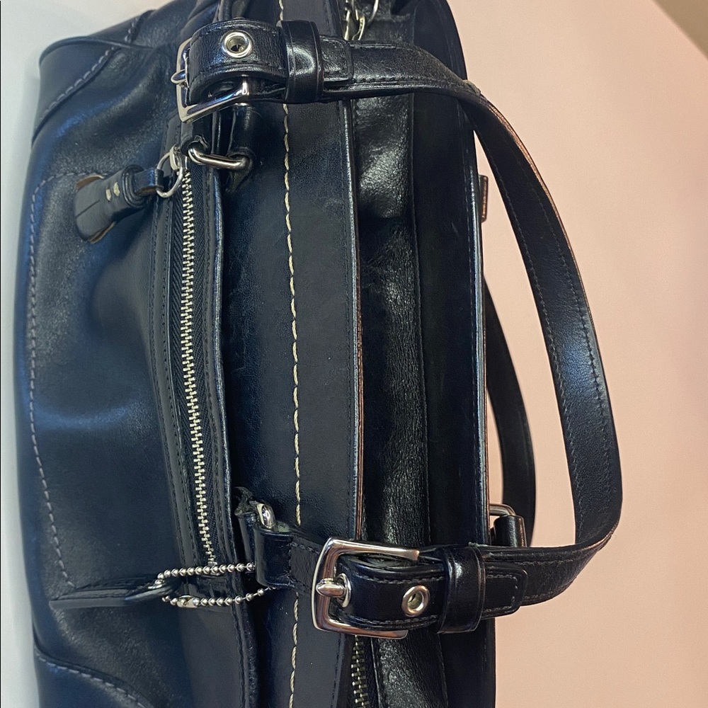 VTG Coach Hamilton Bag Black Leather - Picture 7 of 14